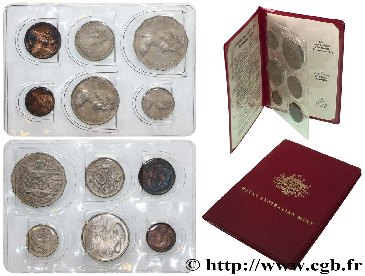 AUSTRALIA Série FDC 6 monnaies 1973  AU 