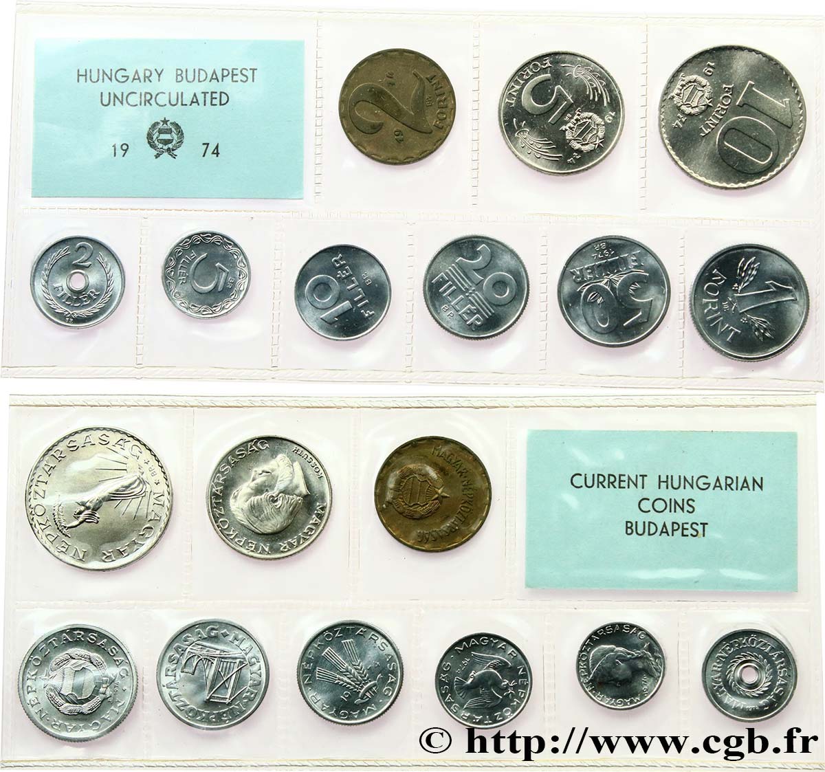 HONGRIE Série FDC - 9 Monnaies  1974  SPL 