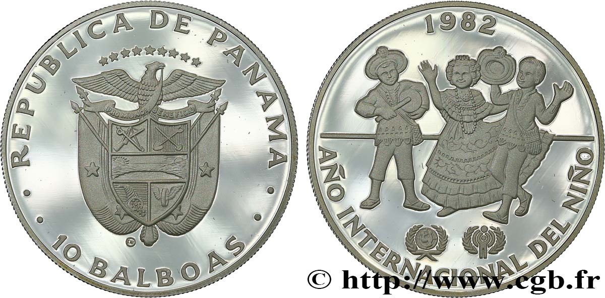 PANAMA 10 BALBOAS - Année internationale de l’enfance 1982  MS 