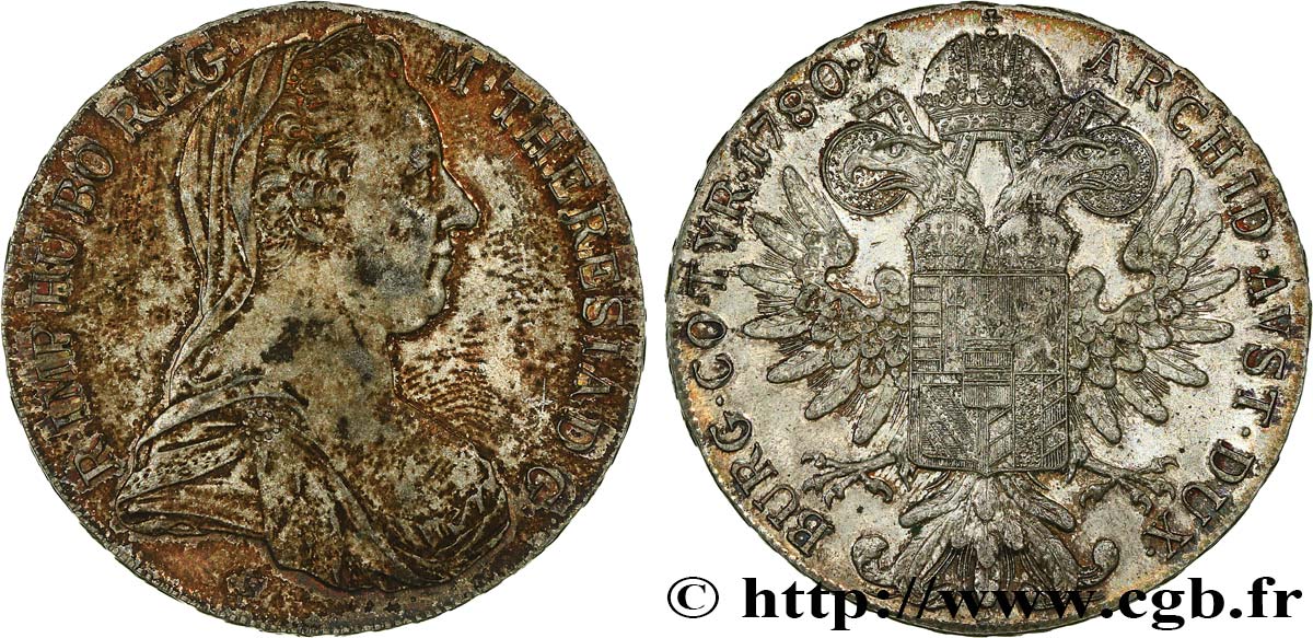 ÖSTERREICH 1 Thaler (REFRAPPE) Marie-Thérèse 1780 Vienne VZ