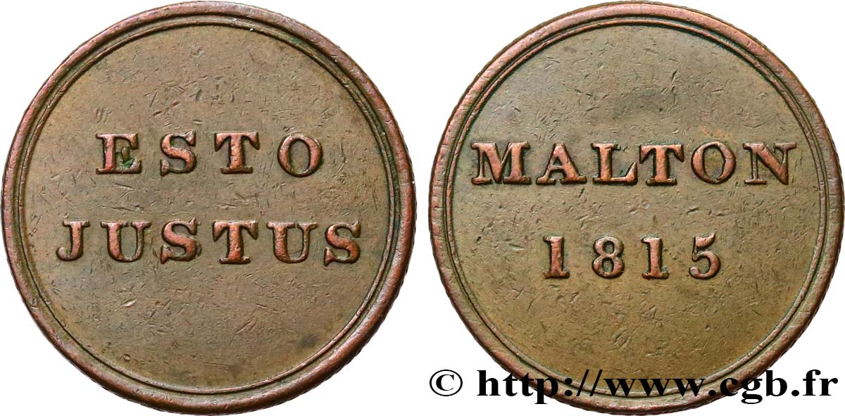 REINO UNIDO (TOKENS) Farthing - Malton (Yorkshire) 1815  MBC 