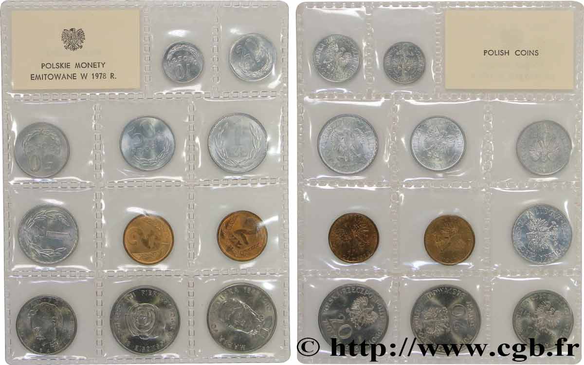 POLOGNE Série FDC - 11 monnaies 1978 Atelier de Varsovie SUP