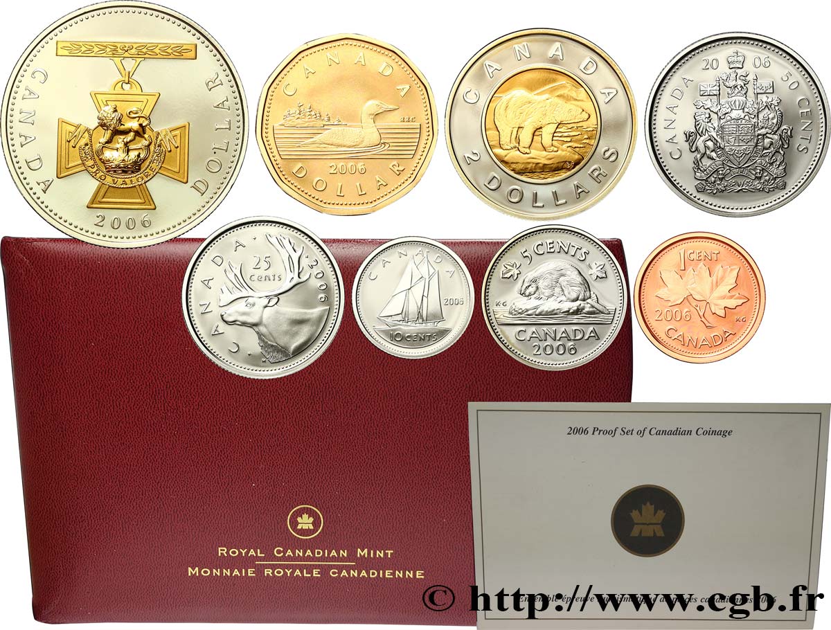 CANADA PROOF SET 8 monnaies “150e anniversaire de l’institution de la Croix de Victoria” 2006  MS 