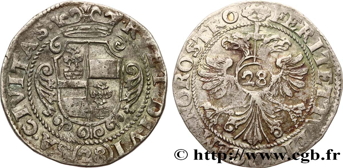 GERMANY - EMDEN Gulden 1637-1653 Emden XF 