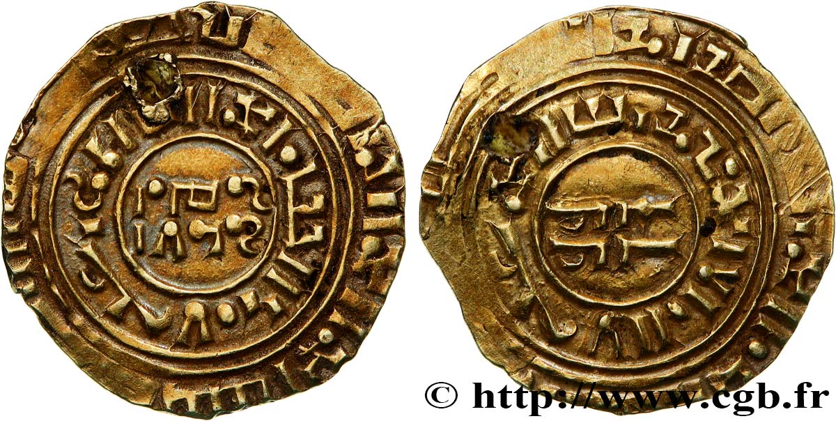LATIN EAST - CRUSADES - ANONYMOUS Dinar ou Besant c. 1187-1260 Acre ? XF 