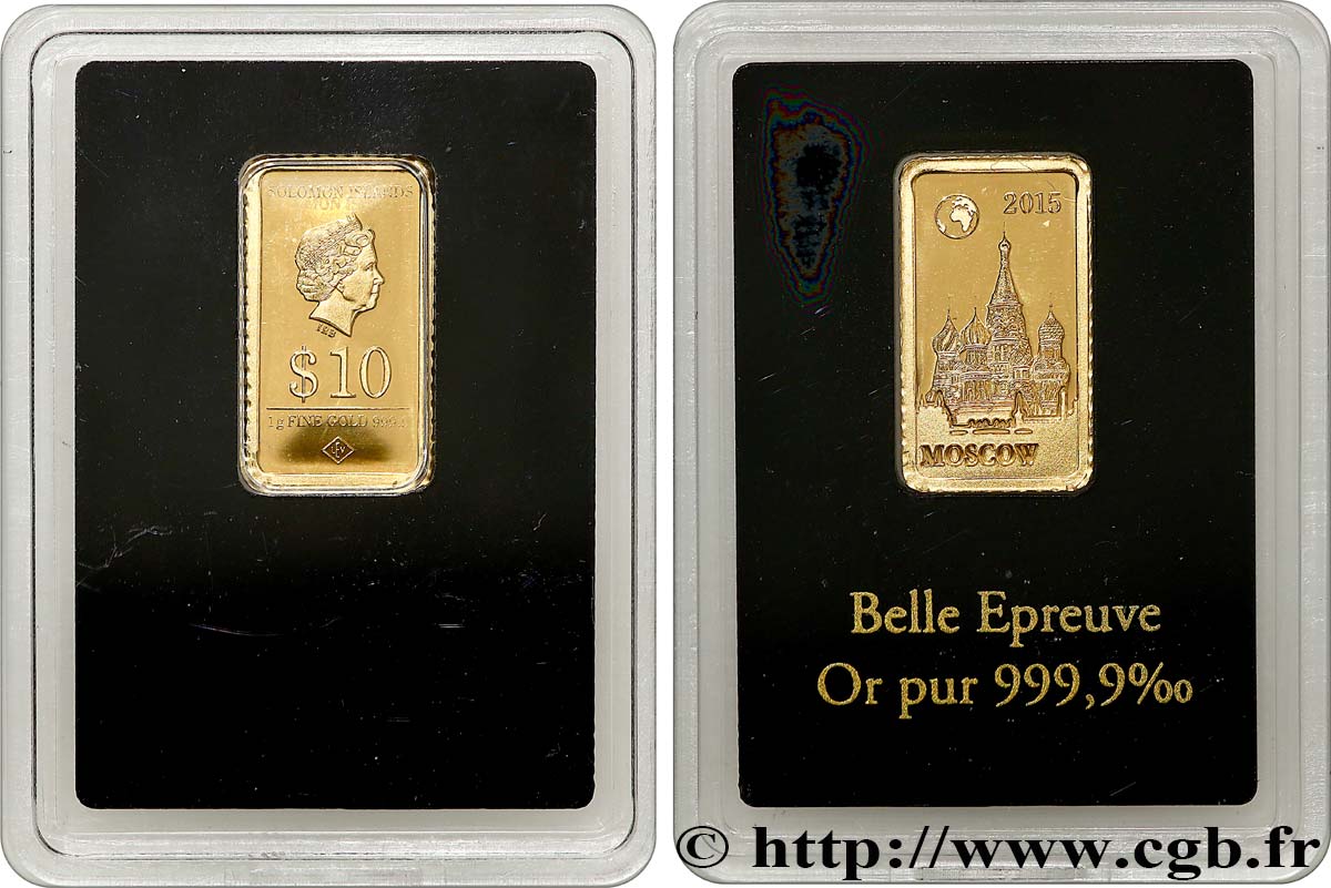 SOLOMON-INSELN 10 Dollars Proof Cathédrale Saint-Basile 2015 fST