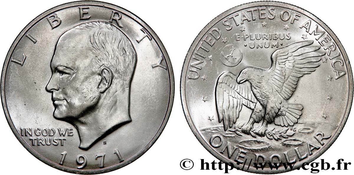 ÉTATS-UNIS D AMÉRIQUE 1 Dollar Eisenhower 1971 San Francisco - S SUP 