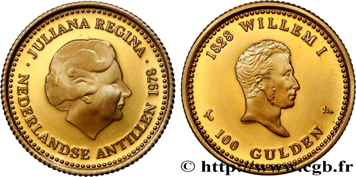 ANTILLES NÉERLANDAISES 100 Gulden 150e anniversaire de la banque 1978  SPL 