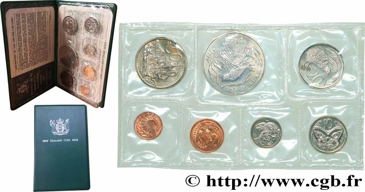 NEW ZEALAND Série 7 monnaies 1980  MS 