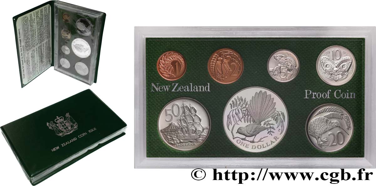 NEW ZEALAND Série Proof 7 monnaies 1980  MS 