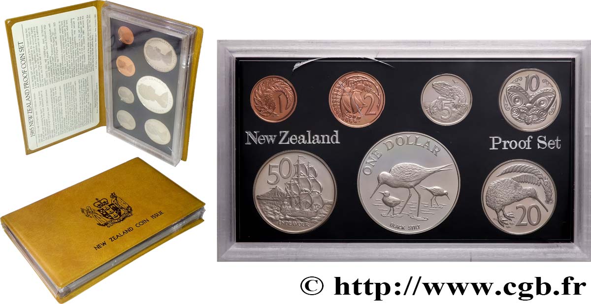NUEVA ZELANDA
 Série Proof 7 monnaies 1985  FDC 