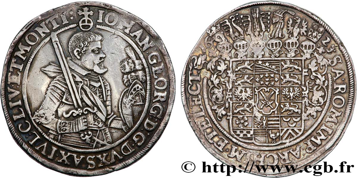 GERMANY - SAXONY - JEAN-GEORGES I Thaler 1623 Dresde XF 