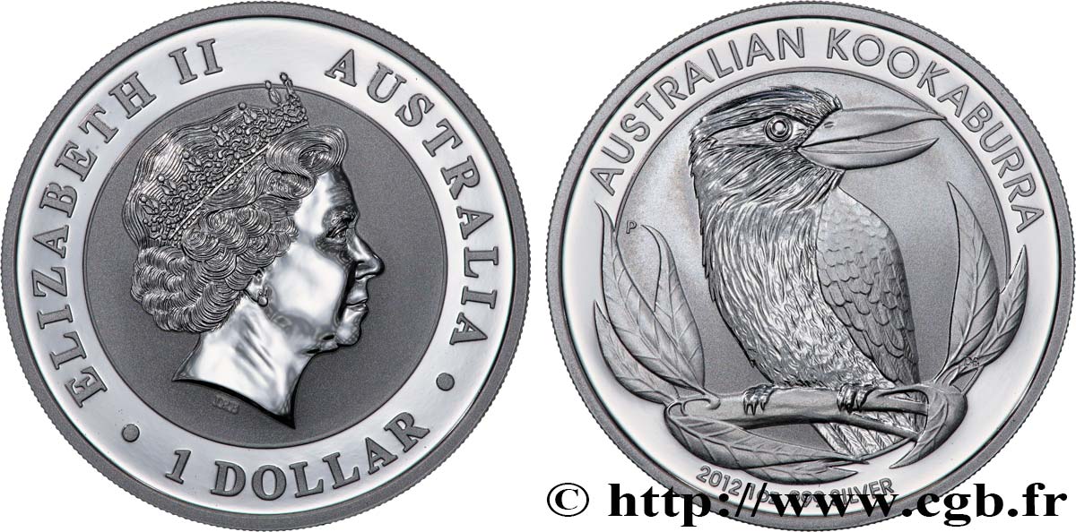AUSTRALIA 1 Dollar kookaburra Proof  2012 Perth MS 