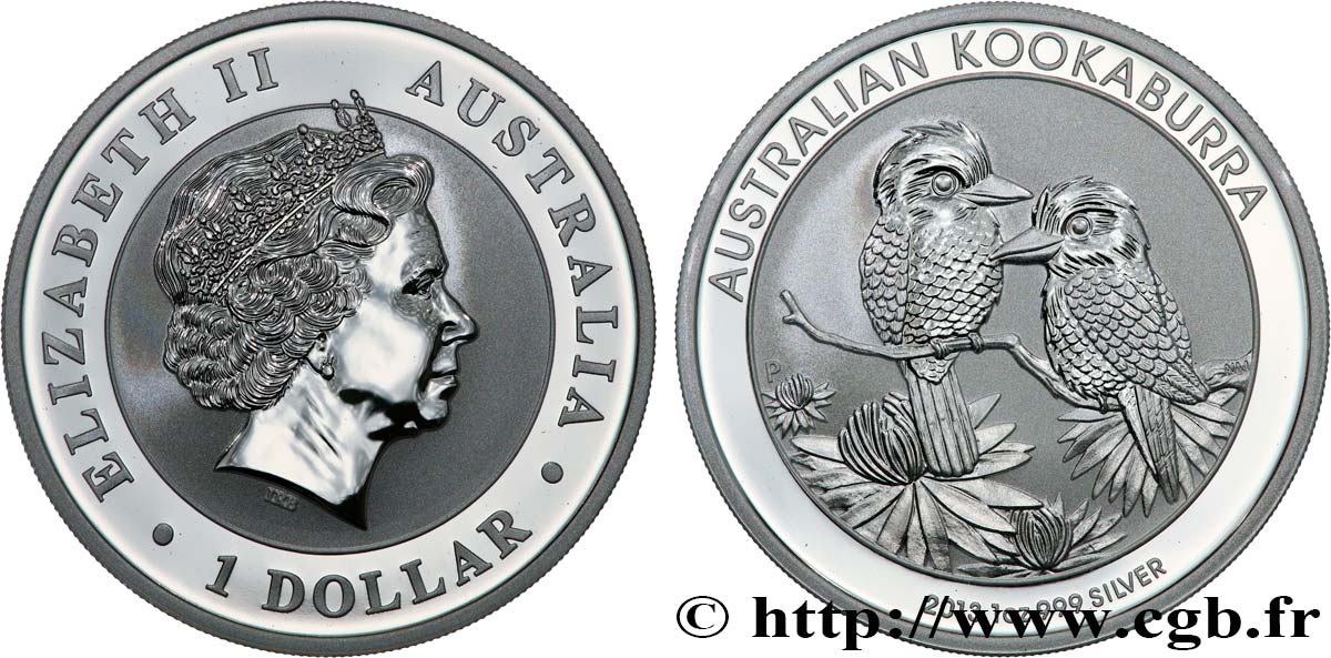 SILVER INVESTMENT 1 Oz - 1 Dollar kookaburra Proof  2013 Perth MS 