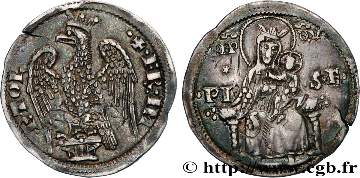 ITALIE - PISE Grosso de 2 soldi (1269-1270) Pise TTB+ 
