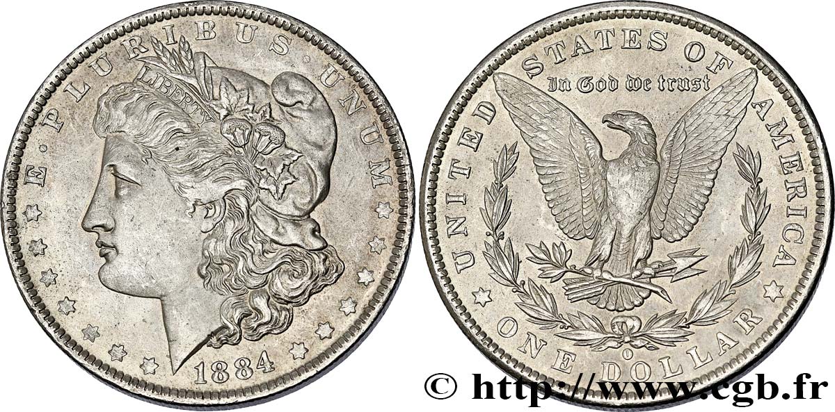 ÉTATS-UNIS D AMÉRIQUE 1 Dollar Morgan 1884 Nouvelle-Orléans TTB+ 