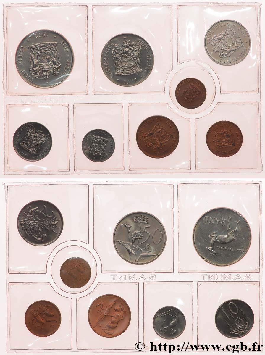 SOUTH AFRICA Série FDC 8 monnaies 1977  MS 