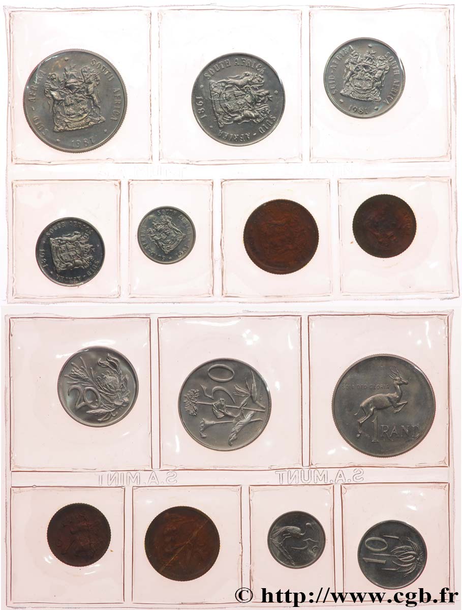 SOUTH AFRICA Série FDC 7 monnaies 1981  MS 