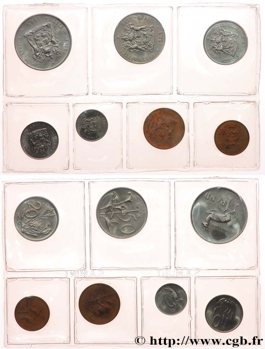 SOUTH AFRICA Série FDC 7 monnaies 1983  MS 