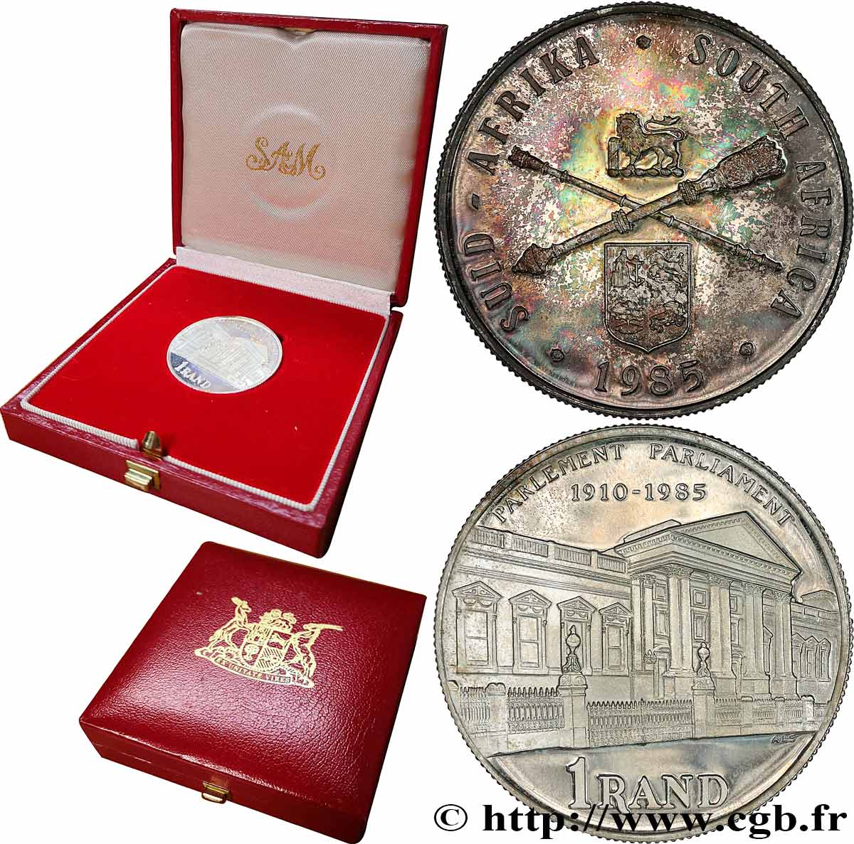 SOUTH AFRICA 1 Rand Proof 75e anniversaire du Parlement 1985 MS