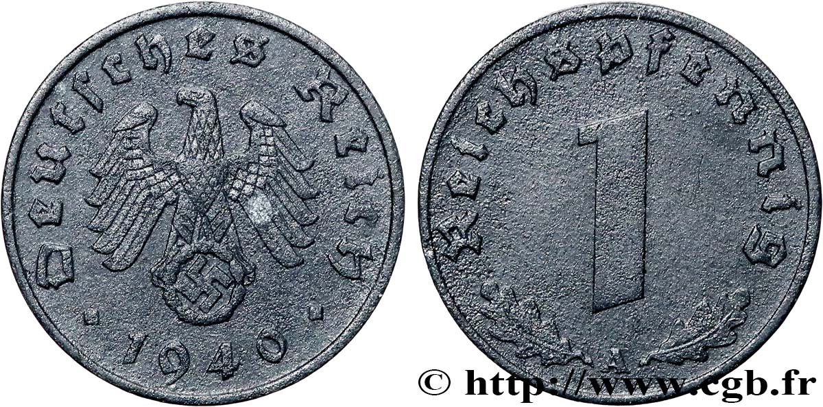 GERMANIA 1 Reichspfennig aigle et swastika 1940 Berlin q.SPL
