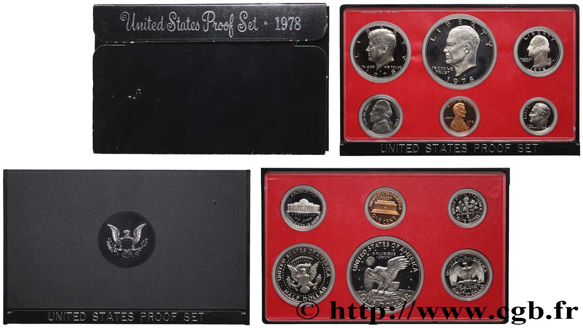 VEREINIGTE STAATEN VON AMERIKA Série Proof 6 monnaies 1978 S- San Francisco ST 