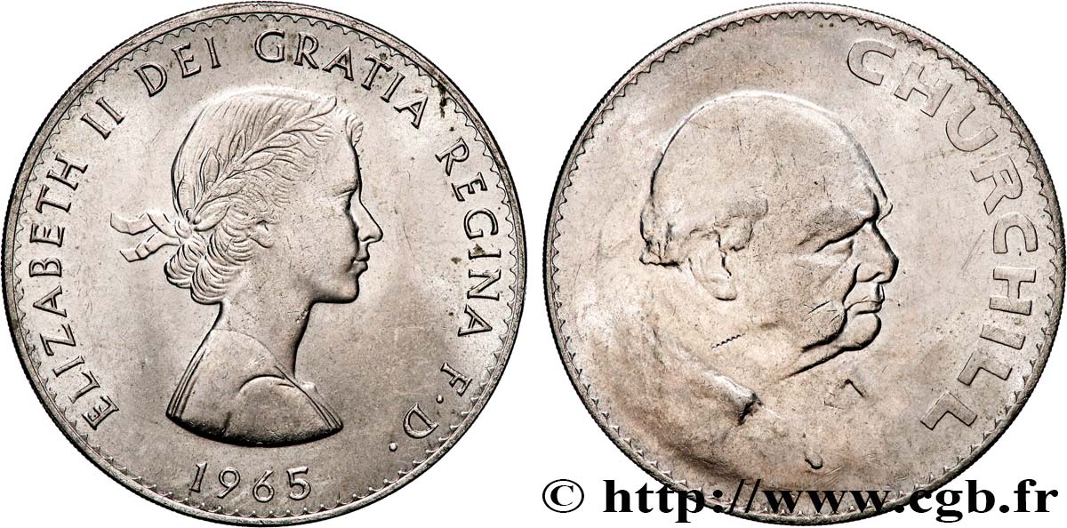 UNITED KINGDOM 1 Crown Winston Churchill 1965 AU