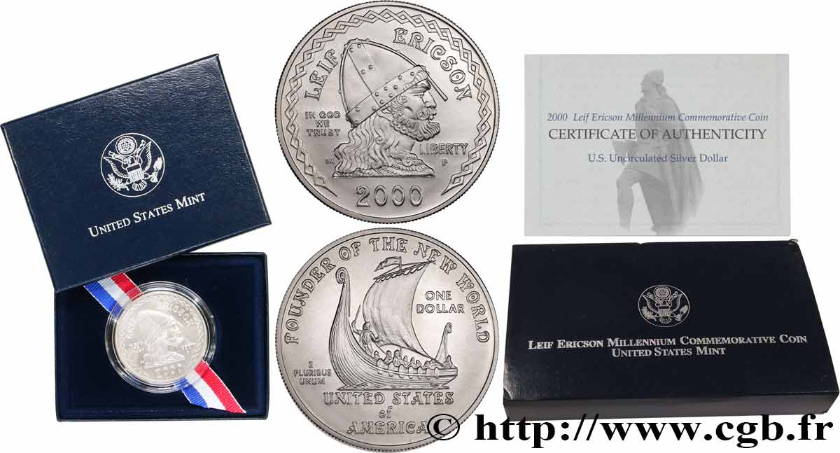 UNITED STATES OF AMERICA 1 dollar - Leif Ericson 2000 P- Philadelphie MS 
