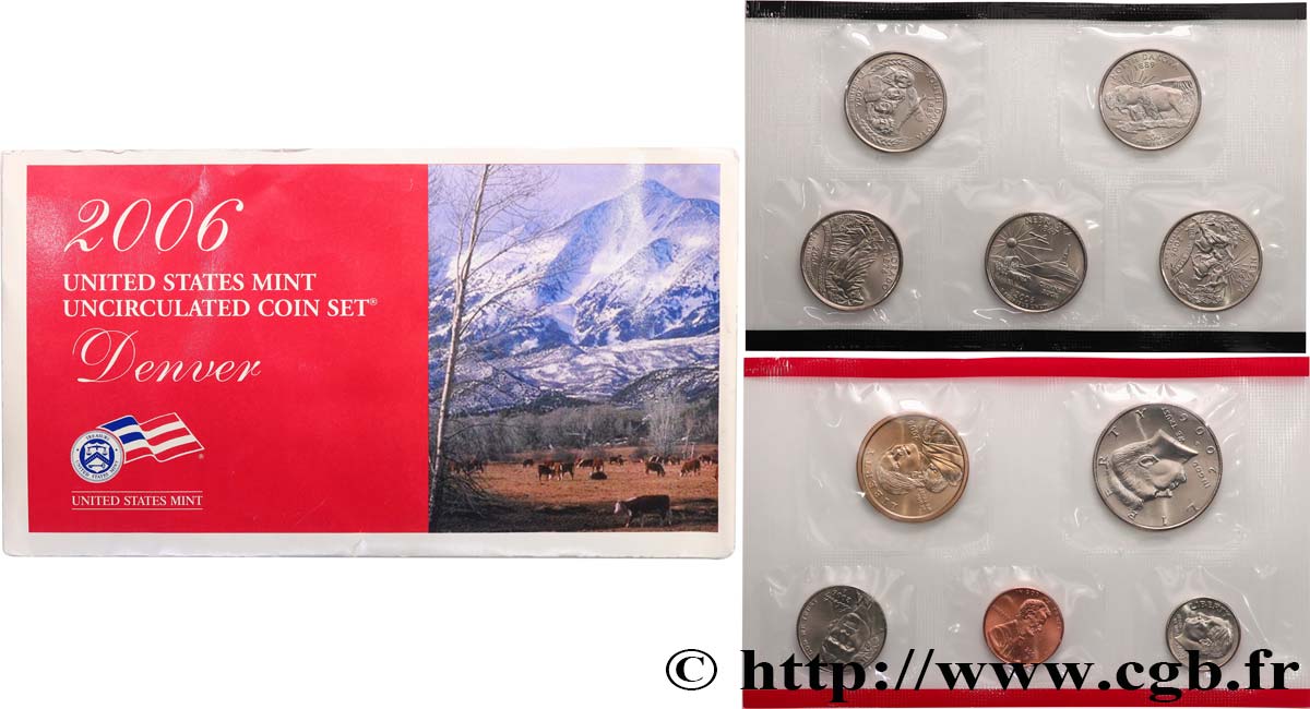 UNITED STATES OF AMERICA Série 10 monnaies - Uncirculated Coin set 2006 Denver MS 