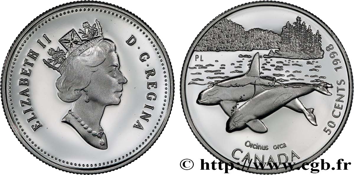 CANADA 50 Cents Proof L’orque 1998  MS 