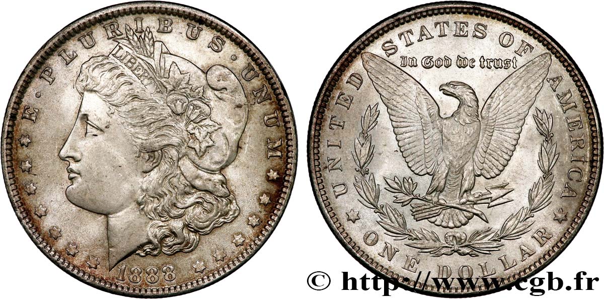 ÉTATS-UNIS D AMÉRIQUE 1 Dollar Morgan 1888 Philadelphie SUP 