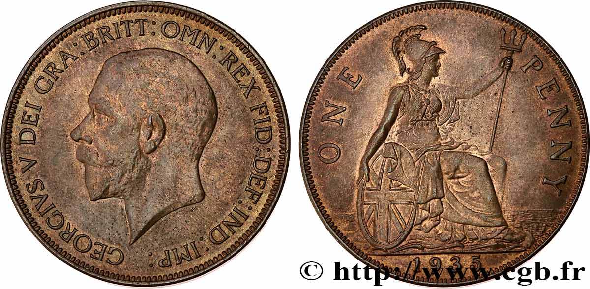 GRANDE-BRETAGNE - GEORGES V 1 Penny  1935  SPL 