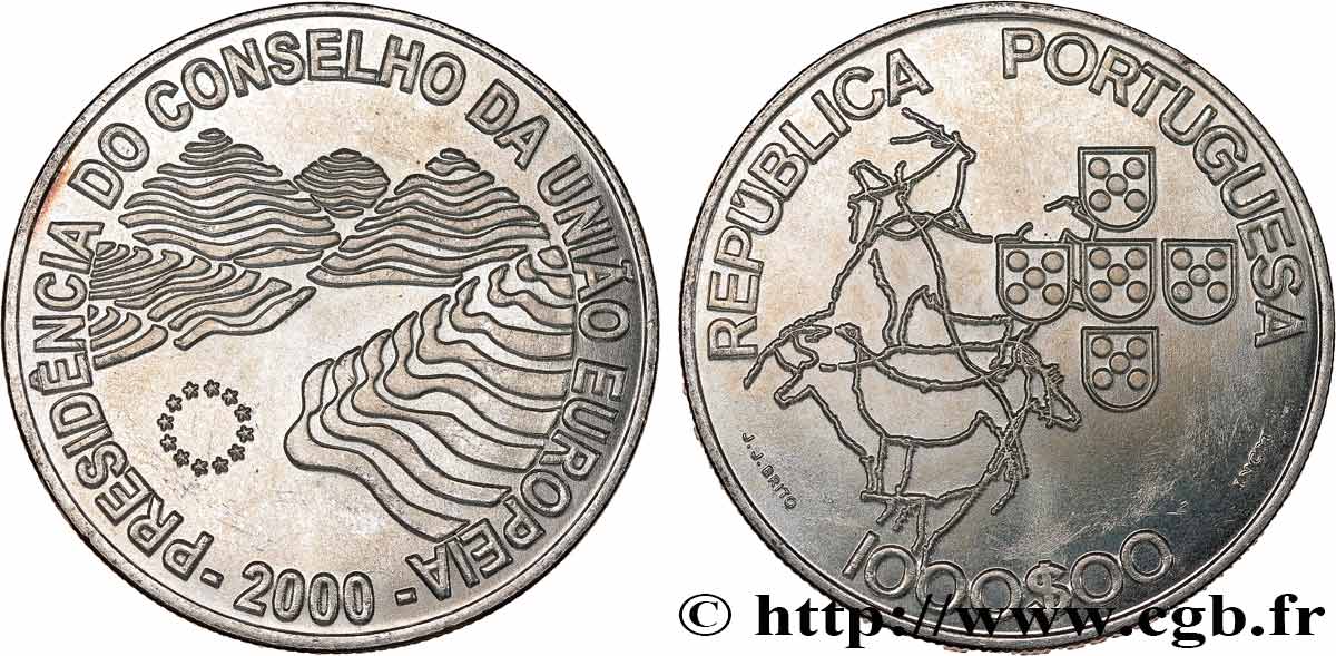 PORTUGAL 1000 Escudos Présidence du Conseil de l’Union Européenne 2000 SPL
