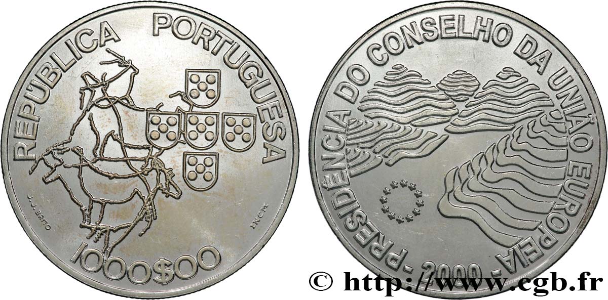 PORTUGAL 1000 Escudos Présidence du Conseil de l’Union Européenne 2000  SPL