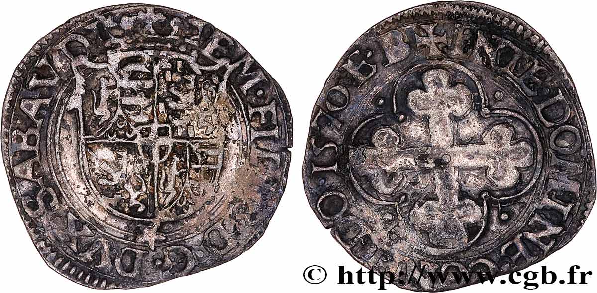 DUCADO DE SABOYA - MANUEL FILIBERTO Sol, 2e type (soldo di II tipo) 1570 Chambéry BC+ 