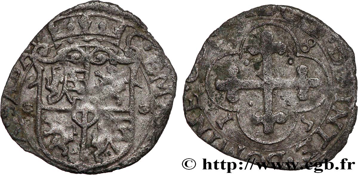 SAVOYEN - HERZOGTUM SAVOYEN - KARL EMANUEL I. Sol de quatre deniers, 2e type (soldo da quattro denari di II tipo) 1585 Bourg-en-Bresse S 