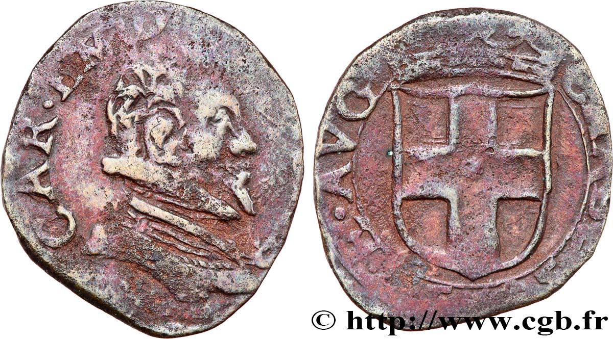 SAVOY - DUCHY OF SAVOY - CHARLES-EMMANUEL I Fort de 8 sols (forte da 8 soldo con il busto) n.d. Chambéry VF