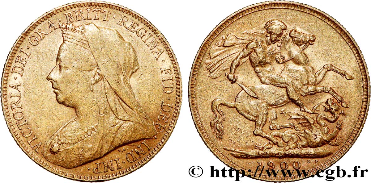 GOLD, PALLADIUM & PLATINUM INVESTMENT 1 Souverain Australie Victoria type “Old Head” 1900 Perth XF