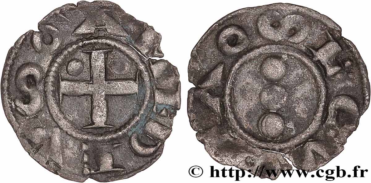 SAVOIE - COMTÉ DE SAVOIE - AMÉDÉE III Denier sécusien (1er type) n.d. Suse TB+