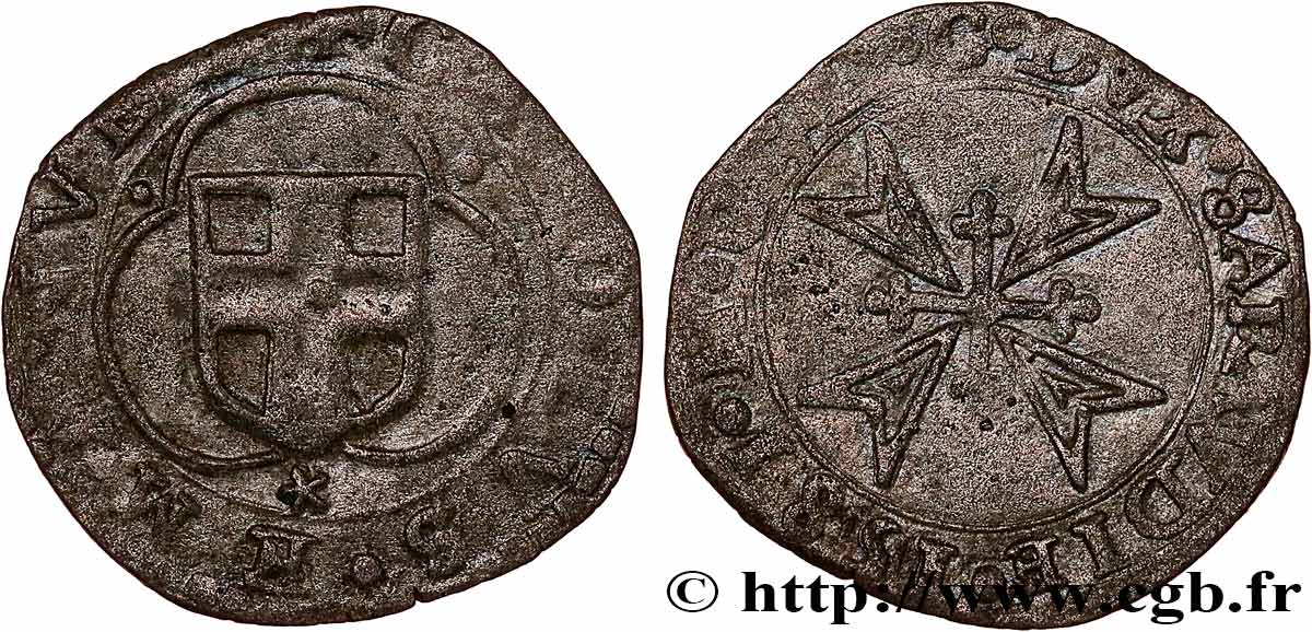 SAVOY - DUCHY OF SAVOY - CHARLES-EMMANUEL I Parpaiolle du 1er type (parpagliola di I tipo) 1581 Chambery XF 