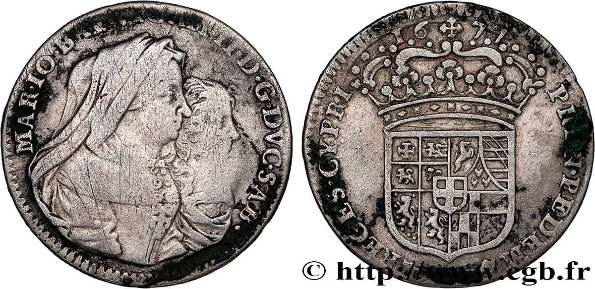 SAVOY - DUCHY OF SAVOY - VICTOR-AMADEUS II Lire (lira) 1677 Turin VF 