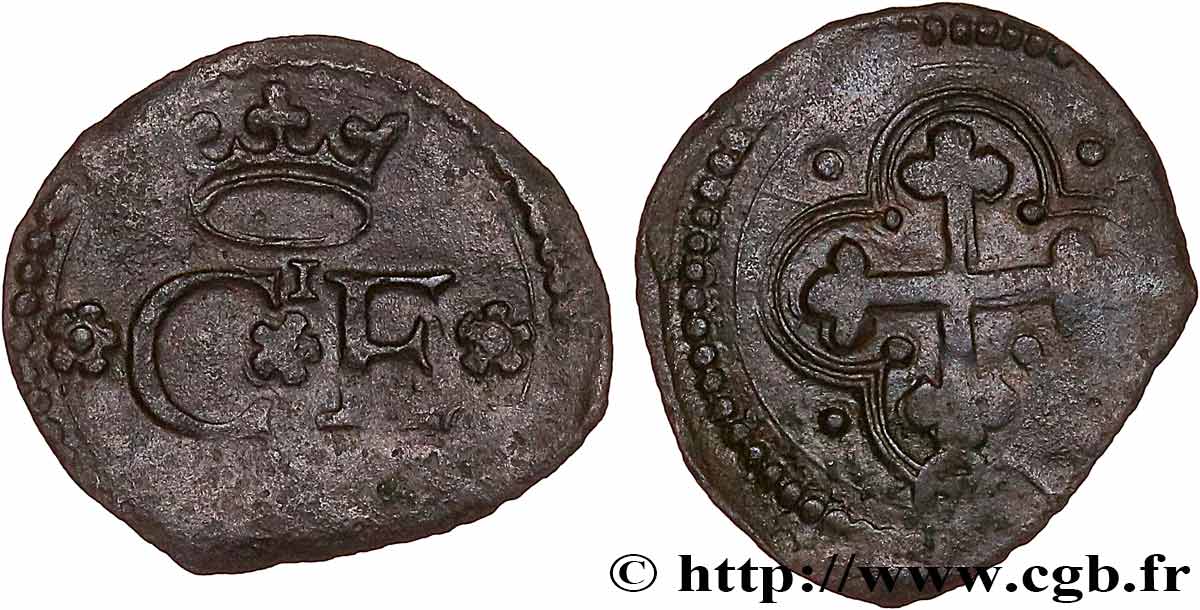 SAVOIE - DUCHÉ DE SAVOIE - CHARLES-EMMANUEL Ier Quart de sol (quarto di soldo) n.d. Chambéry TB+