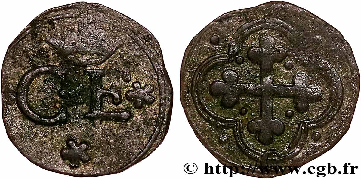 SAVOYEN - HERZOGTUM SAVOYEN - KARL EMANUEL I. Quart de sol (quarto di soldo) n.d. Chambéry fSS