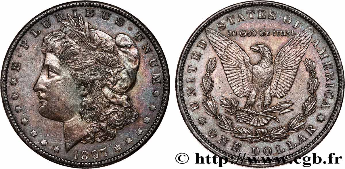 UNITED STATES OF AMERICA 1 Dollar Morgan 1897 Philadelphie AU 