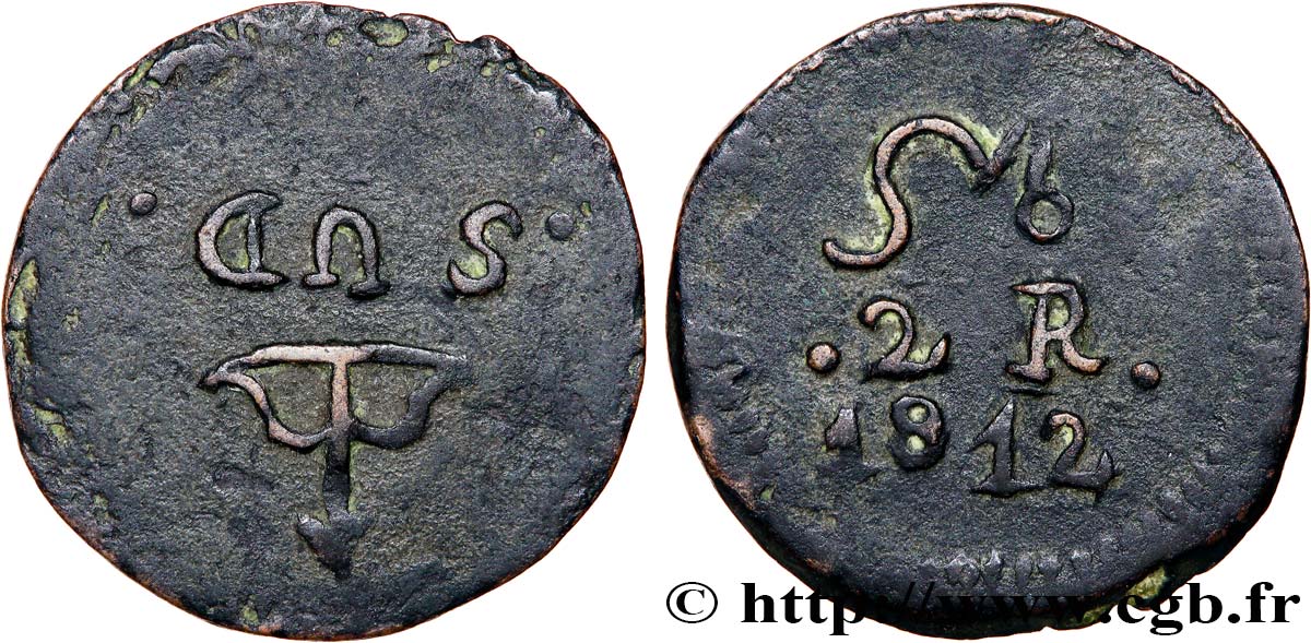 MEXIKO 2 Reales Province de Oaxaca, monnayage insurgé 1812 SS