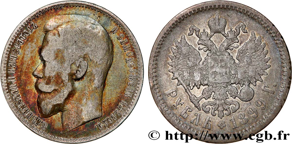 RUSSLAND 1 Rouble Nicolas II 1899 Saint-Petersbourg S