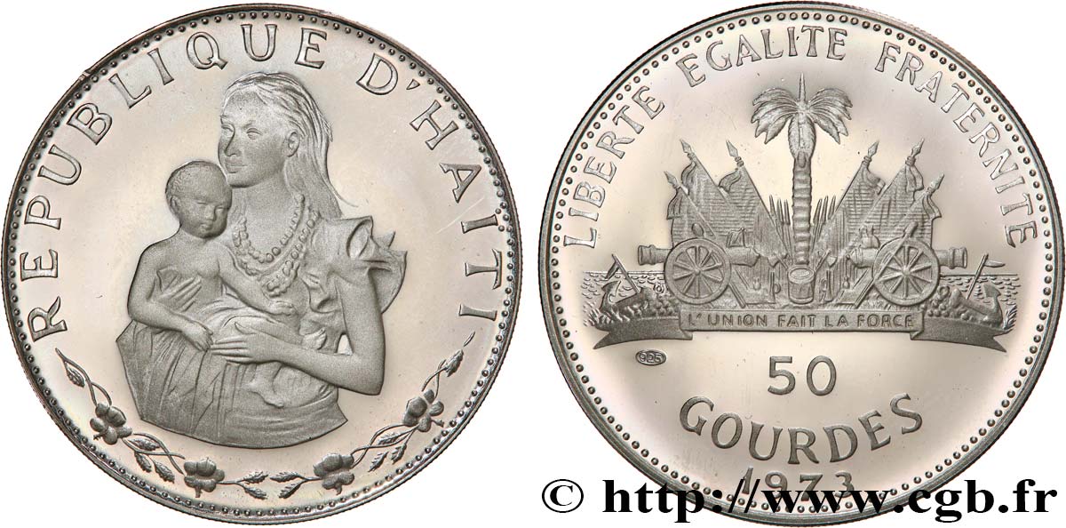 HAITI 50 Gourdes Proof 1973  fST 