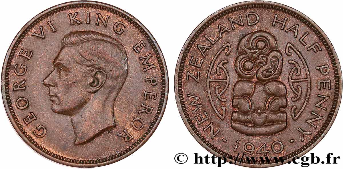 NUOVA ZELANDA
1/2 Penny George VI 1940 q.SPL
