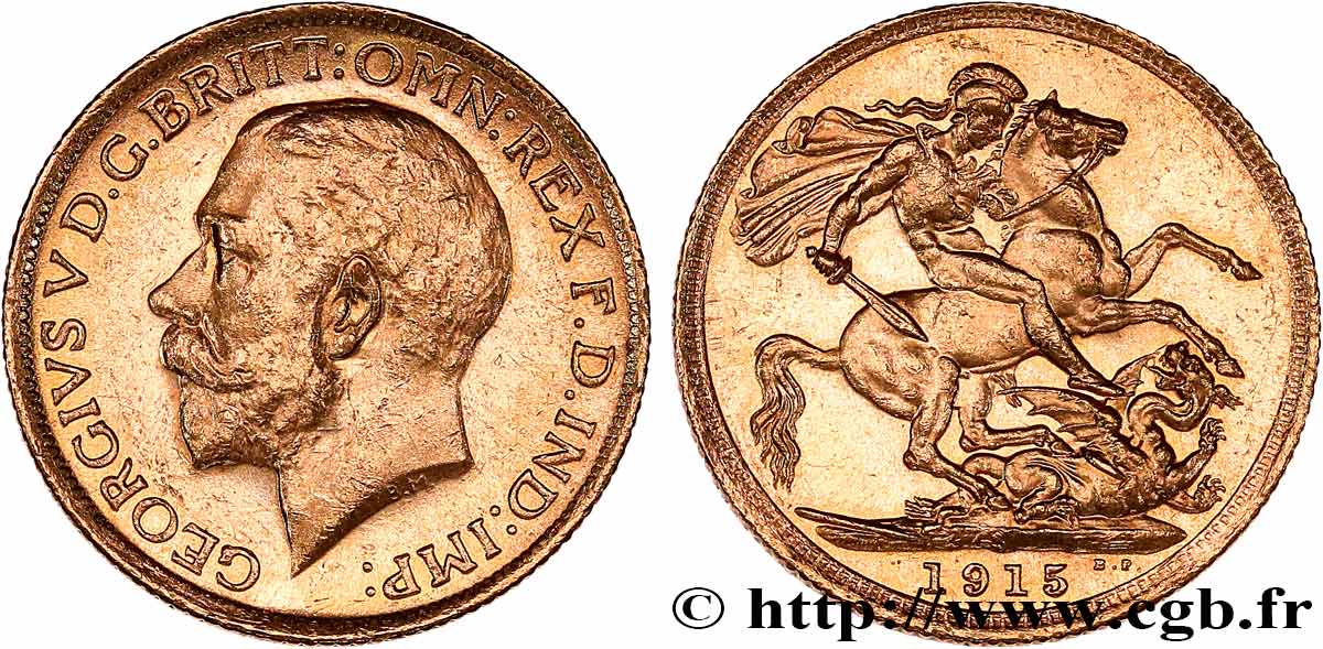 GOLD, PALLADIUM & PLATINUM INVESTMENT 1 Souverain Georges V 1915 Sydney AU
