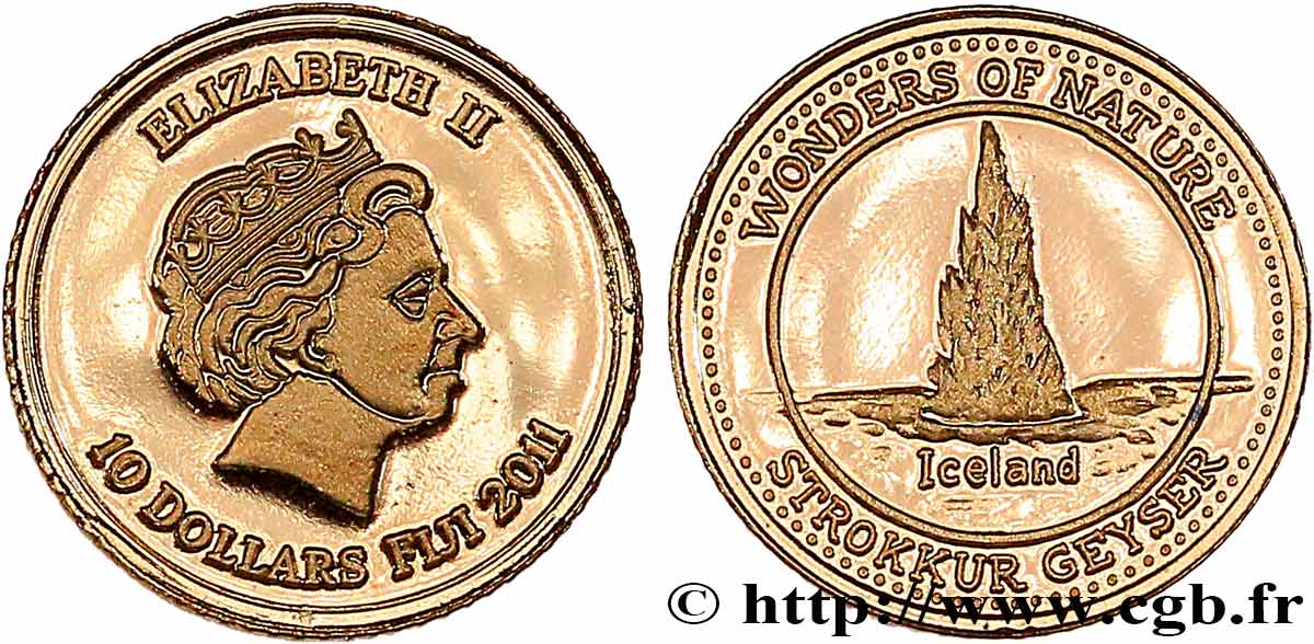 FIYI 10 Dollar Proof Strokkur 2011 FDC